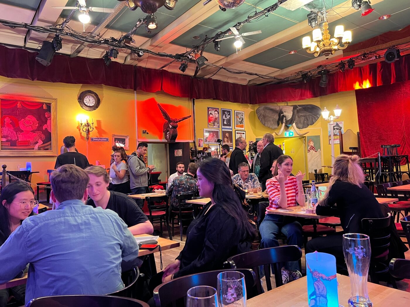 Guests at the Munich Song Contest venue
